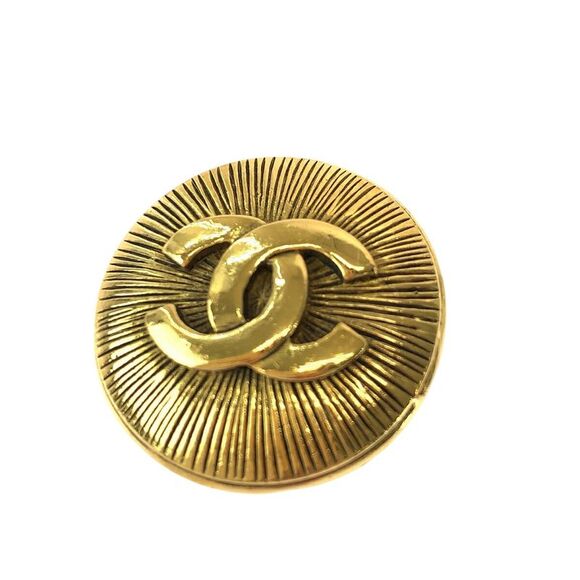 Chanel Gold Plated Coco Mark Brooch - Picture 5 of 6